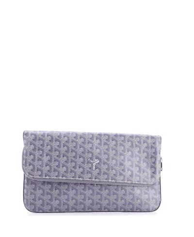 Pre-owned Pre-owned Goyard  Goyard Saint Marie Clutch Coated Canvas In Gray