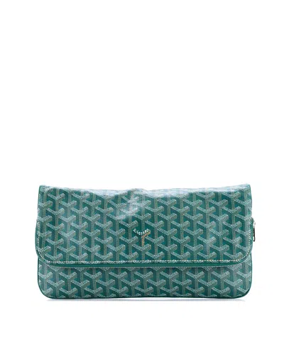 Pre-owned Pre-owned Goyard  Goyard Saint Marie Clutch Coated Canvas In Green