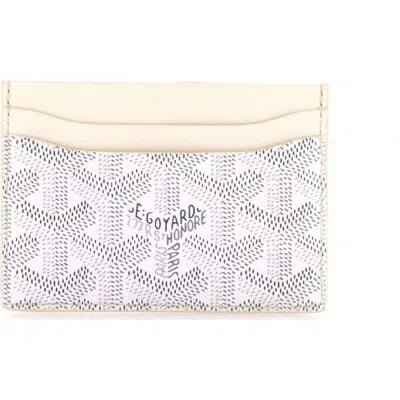 Pre-owned Goyard  Goyard Saint Sulpice Card Holder Coated Canvas In Gray