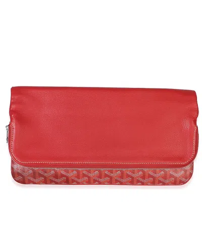 Pre-owned Pre-owned Goyard  Goyard Sainte Marie Clutch Coated Canvas Handbag In Red