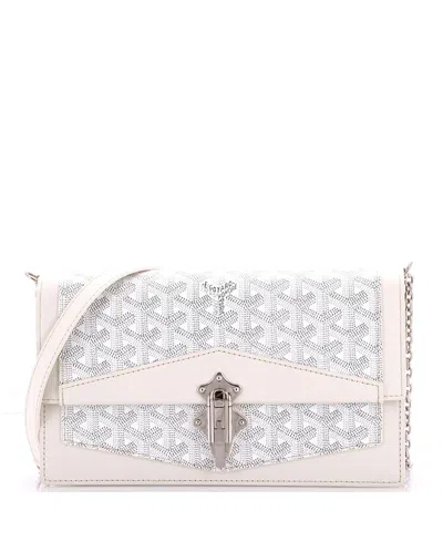 Pre-owned Pre-owned Goyard  Goyard Small Duchesse Marie-caroline Bag Coated Canvas In White