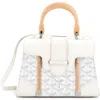 Pre-owned Goyard  Goyard Structured Saigon Top Handle Bag Coated Canvas With Leather Mini In Multi