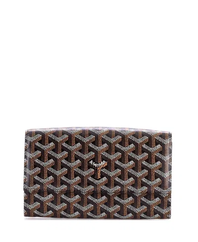 Pre-owned Pre-owned Goyard  Goyard Varenne Continental Wallet With Strap Coated Canvas In Black