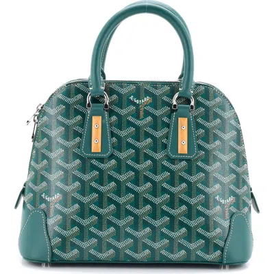 Pre-owned Goyard  Goyard Vendome Bag Coated Canvas Mini In Green
