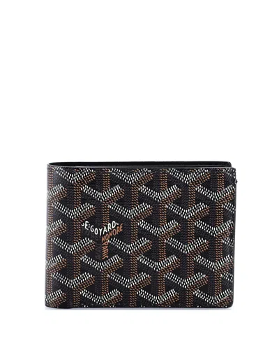 Pre-owned Pre-owned Goyard  Goyard Victoire Wallet Coated Canvas In Black/ Brown
