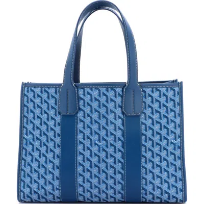 Pre-owned Goyard  Goyard Villette Tote Coated Canvas Pm In Blue