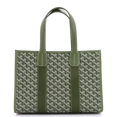 Pre-owned Goyard  Goyard Villette Tote Coated Canvas Pm In Green