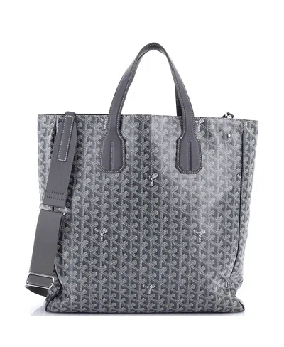 Pre-owned Pre-owned Goyard  Goyard Voltaire Convertible Tote Coated Canvas In Gray