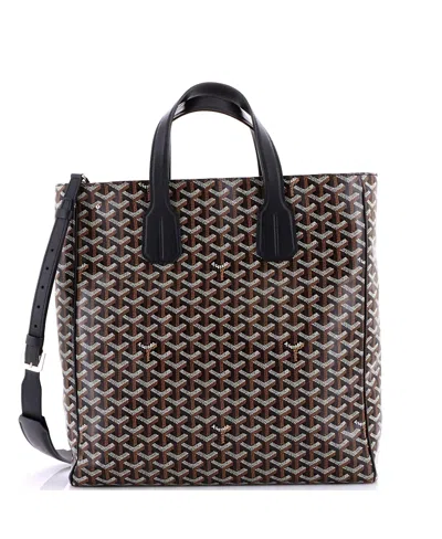 Pre-owned Pre-owned Goyard  Goyard Voltaire Iii Tote Coated Canvas In Black