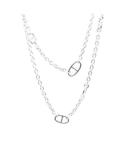 Pre-owned Pre-owned Hermes  Hermes 120 Farandole Long Necklace Sterling Silver, 45