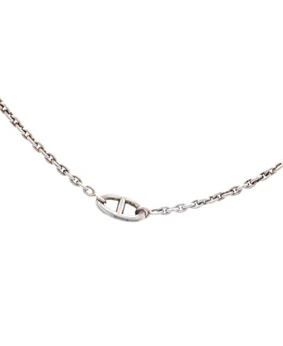 Pre-owned Pre-owned Hermes  Hermes 160 Farandole Long Necklace Sterling Silver, 46