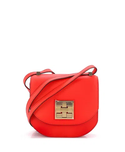 Pre-owned Pre-owned Hermes  Hermes 17 Mosaique Au 24 Bag Epsom In Red