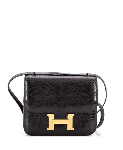 Pre-owned Pre-owned Hermes  Hermes 18 Constance Nm Bag Lizard In Black