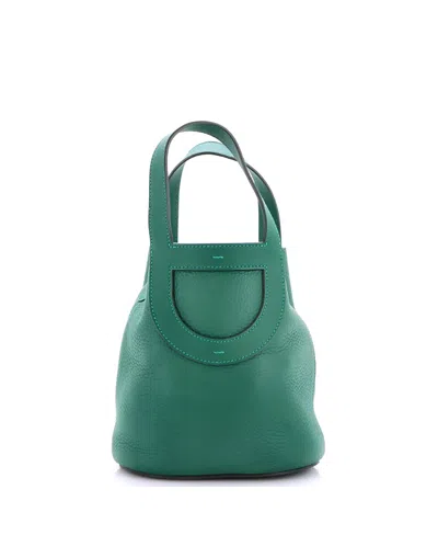 Pre-owned Pre-owned Hermes  Hermes 18 In-the-loop Bag Clemence With Swift In Green