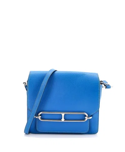 Pre-owned Pre-owned Hermes  Hermes 18 Roulis Bag Evercolor In Blue