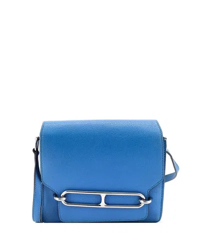 Pre-owned Pre-owned Hermes  Hermes 18 Roulis Bag Evercolor In Blue