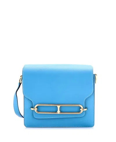 Pre-owned Pre-owned Hermes  Hermes 18 Roulis Bag Evercolor In Blue