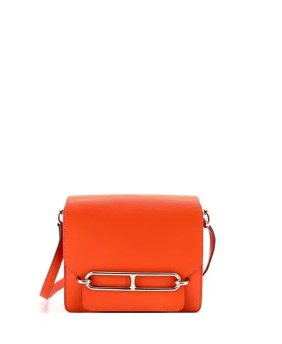 Pre-owned Pre-owned Hermes  Hermes 18 Roulis Bag Evercolor In Orange