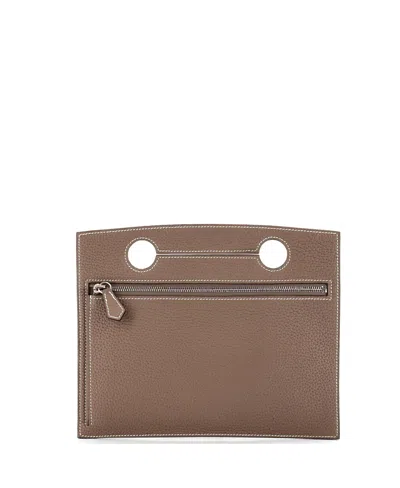 Pre-owned Pre-owned Hermes  Hermes 20 Backpocket Pouch Togo In Gray