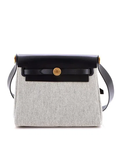 Pre-owned Pre-owned Hermes  Hermes 20 Herbag Zip Toile And Leather In Multi