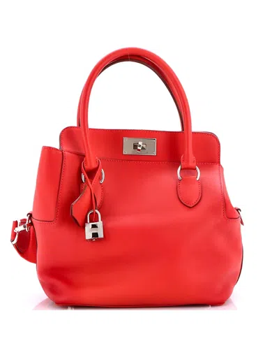 Pre-owned Pre-owned Hermes  Hermes 20 Toolbox Bag Swift In Red