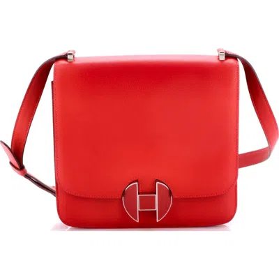 Pre-owned Hermes  Hermes 2002 Shoulder Bag Evercolor 20 In Red