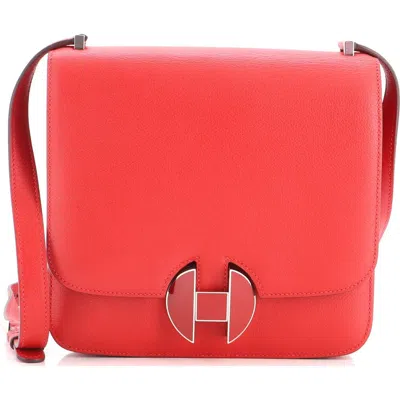 Pre-owned Pre-owned Hermes  Hermes 2002 Shoulder Bag Evercolor 20 In Red