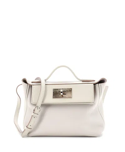 Pre-owned Pre-owned Hermes  Hermes 21 24/24 Bag Evercolor With Swift In Gray