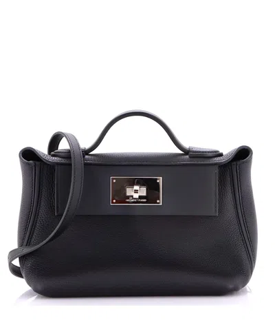 Pre-owned Pre-owned Hermes  Hermes 21 24/24 Bag Togo With Swift In Black