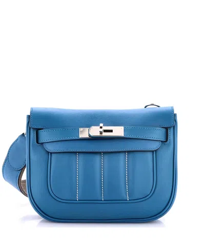Pre-owned Pre-owned Hermes  Hermes 21 Berline Bag Swift In Blue