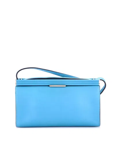 Pre-owned Pre-owned Hermes  Hermes 21 Clic-h Shoulder Bag Evercolor In Blue