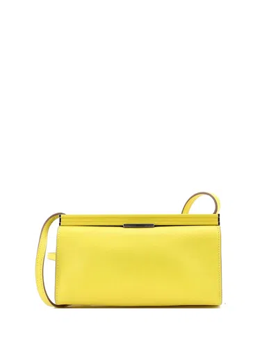 Pre-owned Pre-owned Hermes  Hermes 21 Clic-h Shoulder Bag Evercolor In Yellow