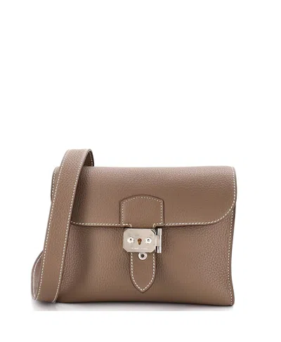 Pre-owned Pre-owned Hermes  Hermes 21 Sac A Depeches Messenger Bag Togo In Gray