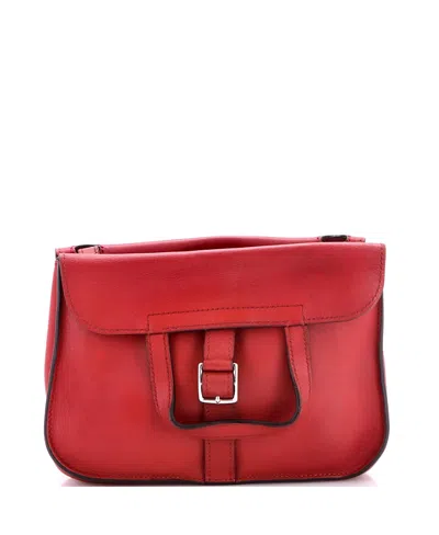 Pre-owned Pre-owned Hermes  Hermes 22 Halzan Bag Swift In Red