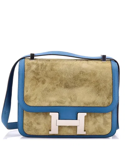 Pre-owned Pre-owned Hermes  Hermes 23 Constance Bag Doblis Suede With Swift In Multi