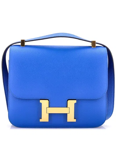 Pre-owned Pre-owned Hermes  Hermes 23 Constance Bag Epsom In Blue