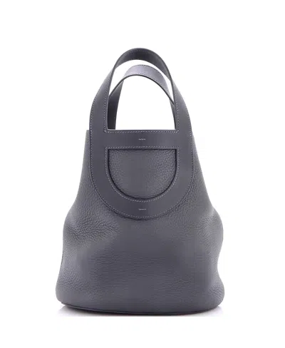 Pre-owned Pre-owned Hermes  Hermes 23 In-the-loop Bag Clemence With Swift In Gray