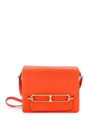 Pre-owned Pre-owned Hermes  Hermes 23 Roulis Bag Evercolor In Orange