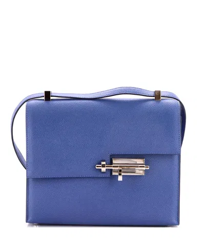 Pre-owned Pre-owned Hermes  Hermes 23 Verrou Bag Epsom In Blue