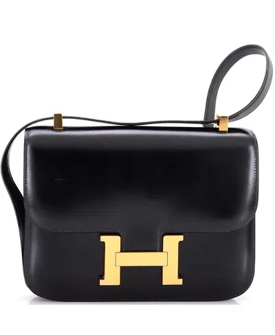 Pre-owned Pre-owned Hermes  Hermes 24 Constance Bag Box Calf In Black