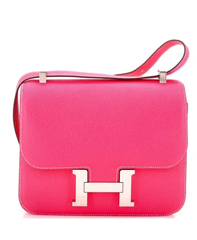 Pre-owned Pre-owned Hermes  Hermes 24 Constance Bag Epsom In Pink