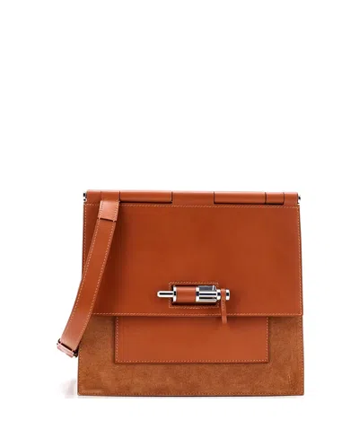 Pre-owned Pre-owned Hermes  Hermes 24 Sacabar Shoulder Bag Doblis Suede And Swift In Brown