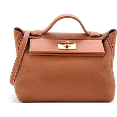 Pre-owned Hermes  Hermes 24/24 Bag Togo With Swift 29 In Gold