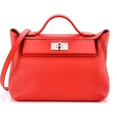 Pre-owned Hermes  Hermes 24/24 Bag Togo With Swift 29 In Red