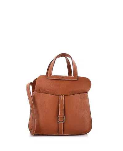 Pre-owned Pre-owned Hermes  Hermes 25 Halzan Bag Clemence In Brown