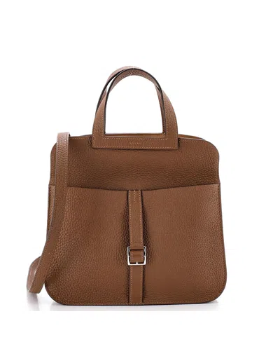Pre-owned Pre-owned Hermes  Hermes 25 Halzan Bag Verso Clemence In Brown