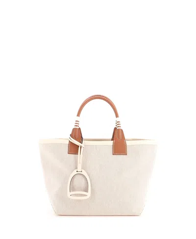 Pre-owned Pre-owned Hermes  Hermes 25 Sac Steeple Tote Toile With Leather In Brown/ Brown/ Natural