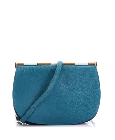 Pre-owned Pre-owned Hermes  Hermes 25 Saut Bag Clemence In Green