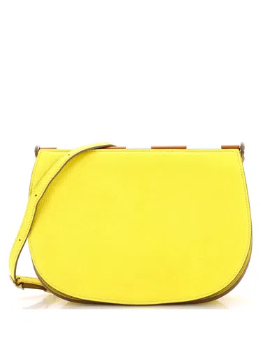 Pre-owned Pre-owned Hermes  Hermes 25 Saut Bag Clemence In Yellow