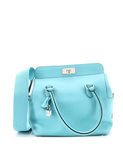 Pre-owned Pre-owned Hermes  Hermes 26 Toolbox Bag Swift In Blue